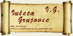 Vuleta Grujović vizit kartica